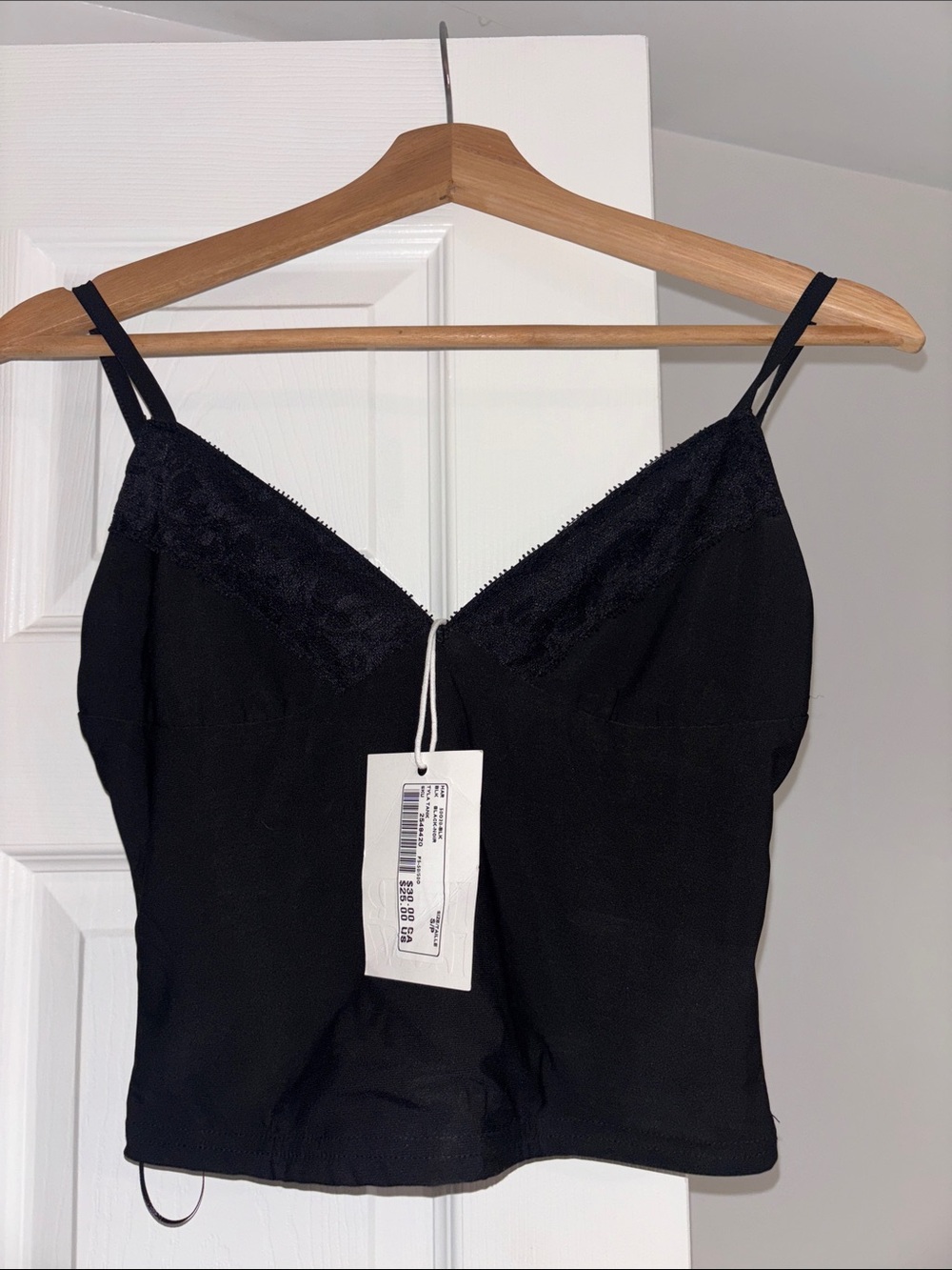 Harlow Black Lace-Trim Camisole